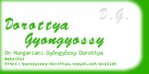 dorottya gyongyossy business card