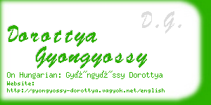 dorottya gyongyossy business card